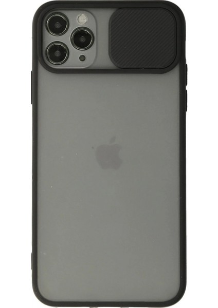 Ieg iPhone 11 Pro Kılıf Palm Buzlu Kamera Sürgülü Silikon - Siyah