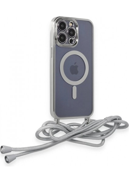 Ieg iPhone 12 Pro Max Kılıf Divo Lazer Askılı Magsafe Kapak - Gümüş fiyatları