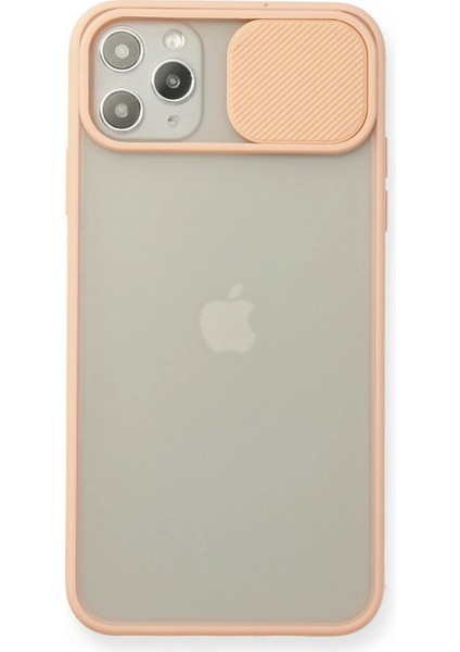 Ieg iPhone 11 Pro Max Kılıf Palm Buzlu Kamera Sürgülü Silikon - Pembe