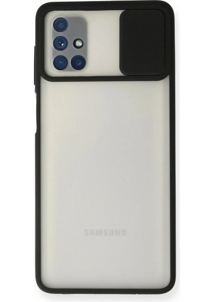 Ieg Samsung Galaxy M51 Kılıf Palm Buzlu Kamera Sürgülü Silikon - Siyah