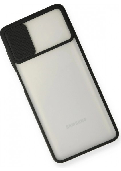 Ieg Samsung Galaxy M51 Kılıf Palm Buzlu Kamera Sürgülü Silikon - Siyah modelleri