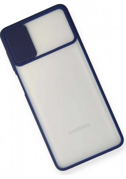 Ieg Samsung Galaxy M51 Kılıf Palm Buzlu Kamera Sürgülü Silikon - Lacivert modelleri