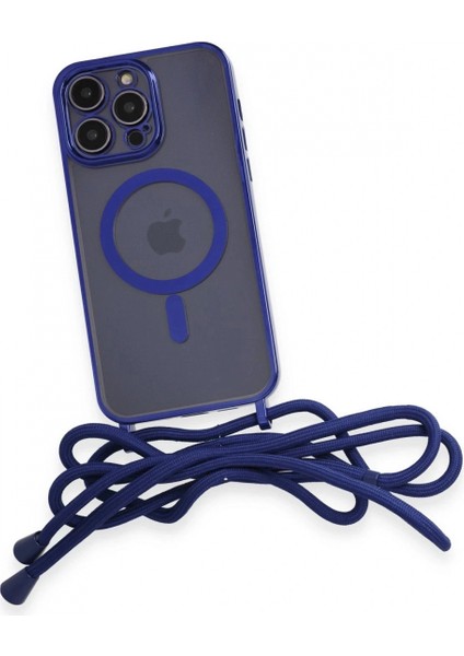 Ieg iPhone 13 Pro Max Kılıf Divo Lazer Askılı Magsafe Kapak - Mavi fırsatları