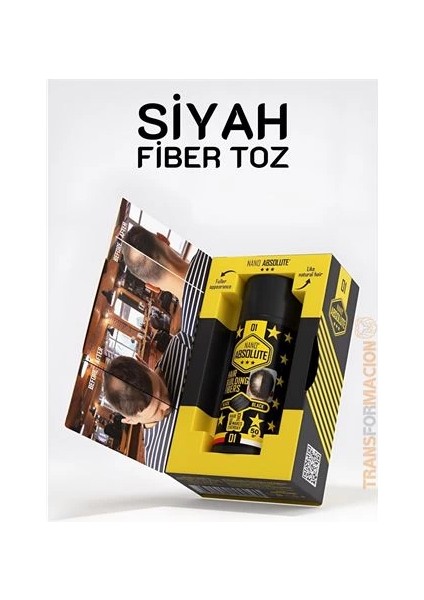 Bfs Saç Dolgunlaştırıcı Fiber Topik Toz Siyah 50 Gram