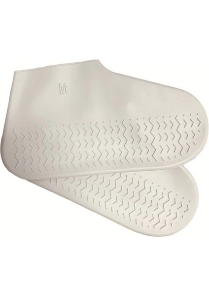 Bfs Silikon Ayakkabı Kılıfı Kaymaz Su Kir Geçirmez M Beden Beyaz fiyatları