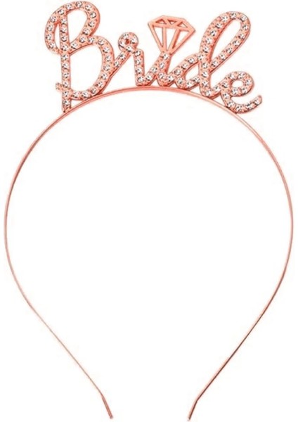 Bfs Rose Gold Renkli Taşlı “bride” Gelin Tacı – El Yazısı Yazı Tipiyle modelleri