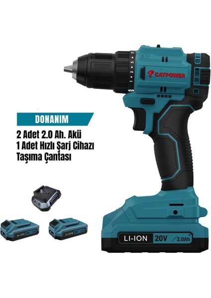 Bfs Cat Power 4213 Akülü Vidalama 2,0 Ah Çift Akülü