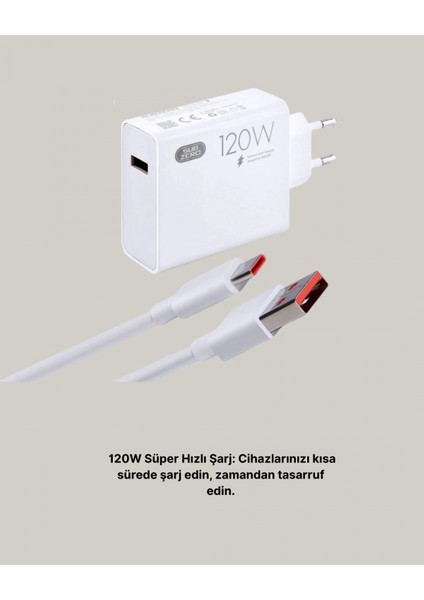 - 120W Güçlü Hızlı Şarj Adaptörü ve Type-C Kablo Seti – Güvenli Şarj Teknolojisi fırsatları