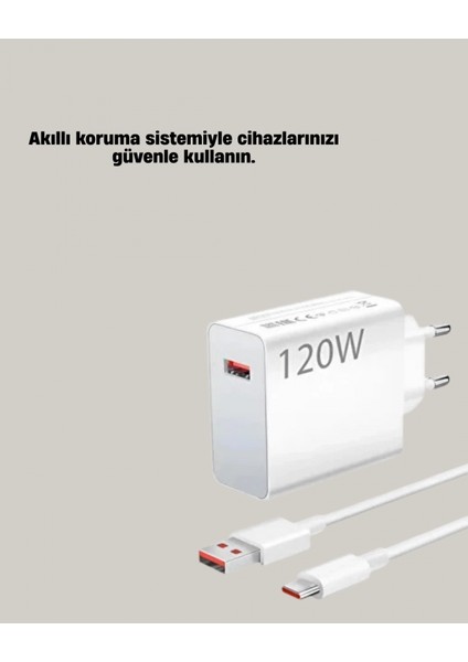 - 120W Güçlü Hızlı Şarj Adaptörü ve Type-C Kablo Seti – Güvenli Şarj Teknolojisi indirimleri