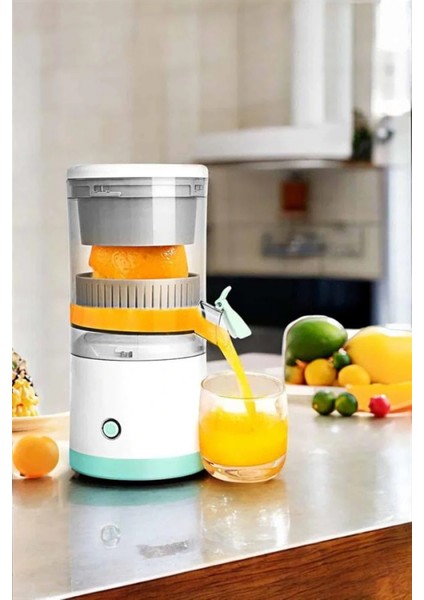 Ieg Katı Meyve Sıkacağı Taşınabilir USB Şarjlı Pratik Paslanmaz Çelik Bıçaklı