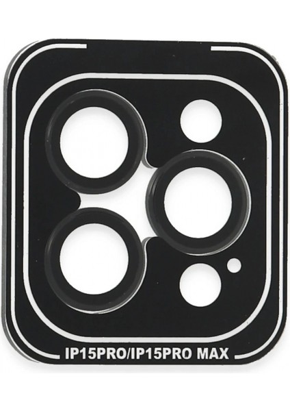 Ieg iPhone 15 Pro Max Pvd Metal Kamera Lens - Siyah