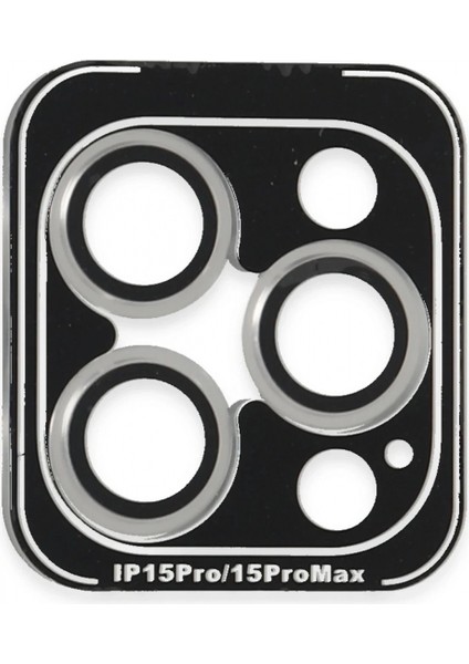 Ieg iPhone 15 Pro Max Pvd Metal Kamera Lens - Gümüş