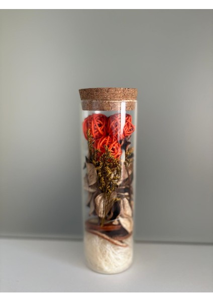 Dekoratif Cam Şişede Kurutulmuş Kokulu Doğal Çiçek modelleri