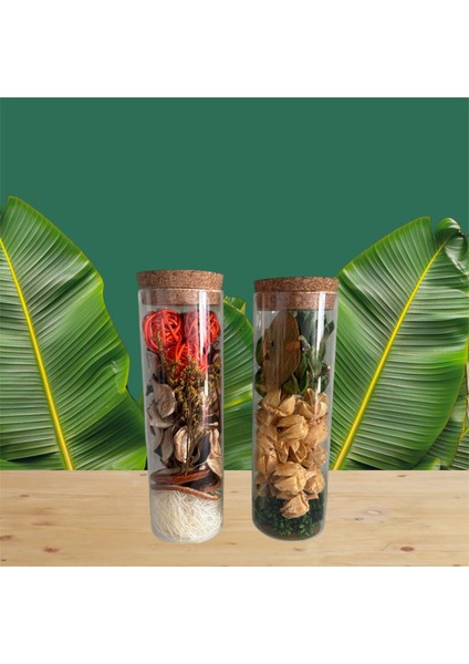 Dekoratif Cam Şişede Kurutulmuş Kokulu Doğal Çiçek fırsatları