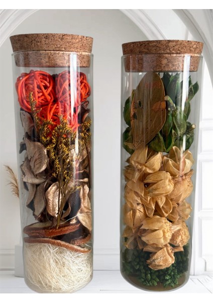 Dekoratif Cam Şişede Kurutulmuş Kokulu Doğal Çiçek indirimleri