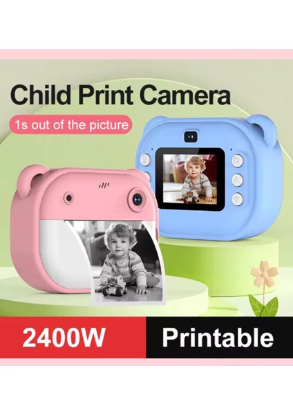 Bfs Dijital Video Kayıt Fotoğraf Çocuk Kamerası Anlık Termal Resim Kağıt Baskılı Vtn-09