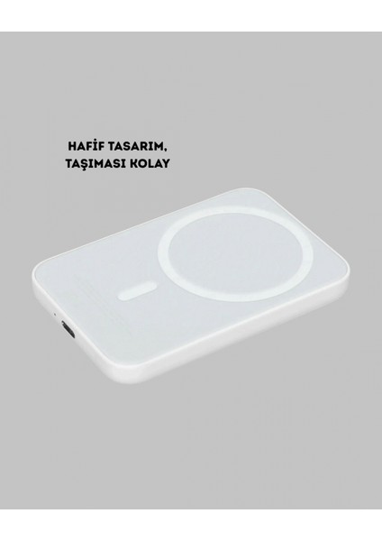 - Magsafe Uyumlu Kablosuz Powerbank – Güçlü Mıknatıs, Hızlı Şarj, Kompakt Tasarım indirimleri