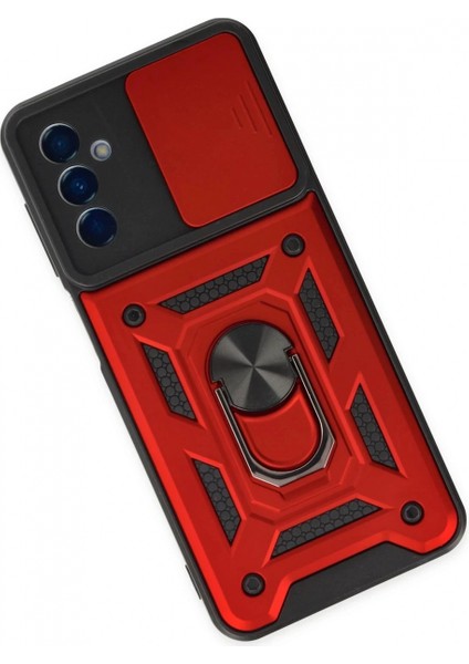 Ieg Samsung Galaxy M13 Kılıf Pars Lens Yüzüklü Silikon - Kırmızı modelleri