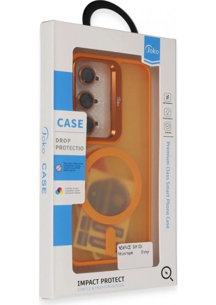 Ieg Samsung Galaxy S24 Plus Flet Lens Magsafe Kapak - Turuncu modelleri