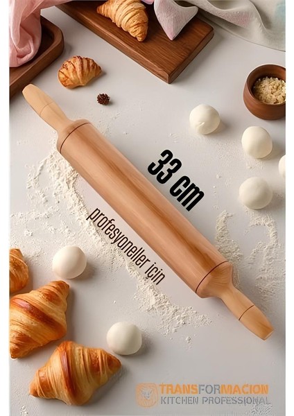 Ahşap Merdane Hamur Açma Merdanesi - 33 cm Küçük Mutfak Merdanesi fiyatları