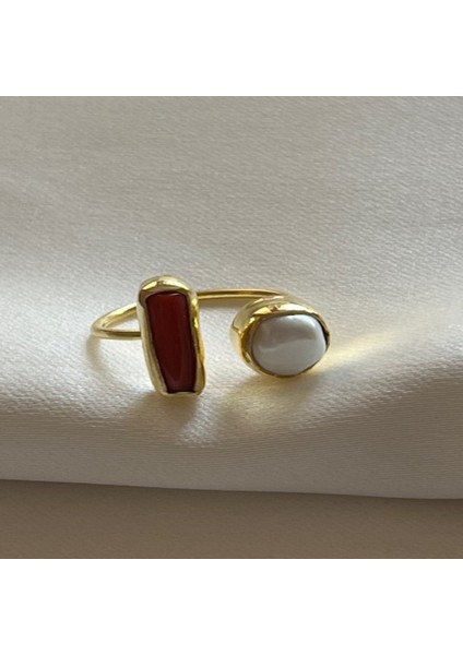 Inci Mercan Doğaltaş Yüzük BEST00074