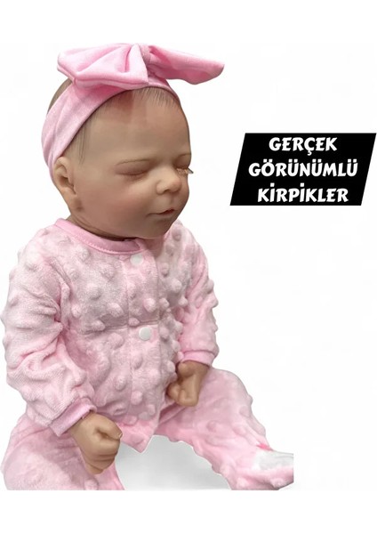 43 cm Aksesuarlı Gerçekçi Bebek %100 Silikon Yumuşak Doku Aksesuarlı Bebek-Soft modelleri