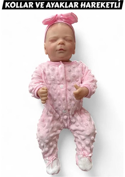 43 cm Aksesuarlı Gerçekçi Bebek %100 Silikon Yumuşak Doku Aksesuarlı Bebek-Soft fırsatları