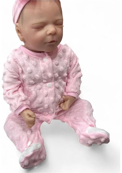 43 cm Aksesuarlı Gerçekçi Bebek %100 Silikon Yumuşak Doku Aksesuarlı Bebek-Soft