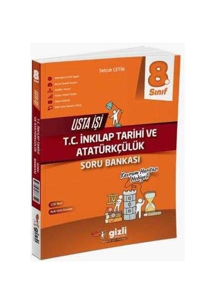 Gizli Yayınları 8. Sınıf Usta İşi T.C. İnkılap Tarihi ve Atatürkçülük Soru Bankası fiyatları