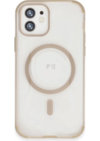 Ieg iPhone 12 Hilton Magsafe Kapak - Gold
