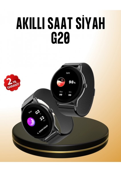 - Bluetooth Akıllı Saat G20 Mini – Adım Sayar, Kalori Ölçer, Kalp Atışı Takibi