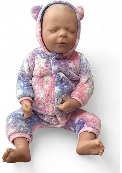 43 cm Aksesuarlı Gerçekçi Bebek %100 Silikon Yumuşak Doku Aksesuarlı Bebek-Soft Yumuşak