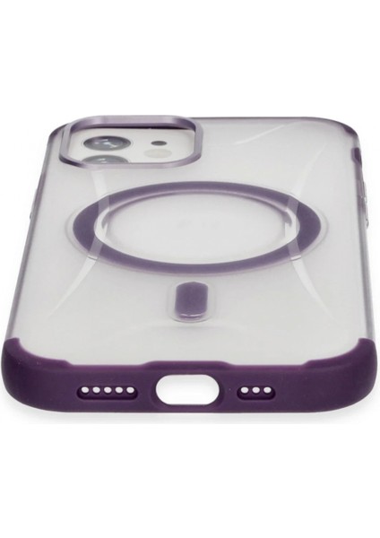 Ieg iPhone 12 Hilton Magsafe Kapak - Derin Mor modelleri