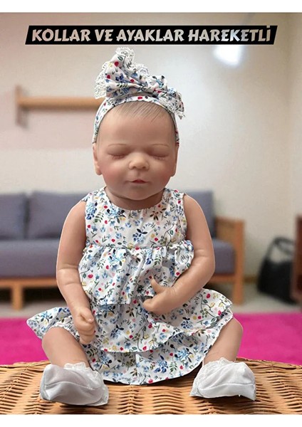 43 cm Aksesuarlı Gerçekçi Bebek %100 Silikon Yumuşak Doku Aksesuarlı Bebek-Soft Yumuşak modelleri