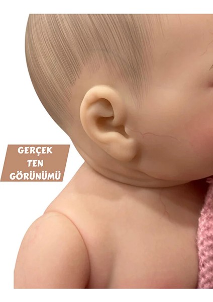 43 cm Aksesuarlı Gerçekçi Bebek %100 Silikon Yumuşak Doku Aksesuarlı Bebek-Soft Yumuşak fırsatları