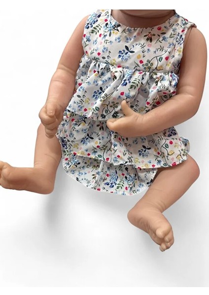 43 cm Aksesuarlı Gerçekçi Bebek %100 Silikon Yumuşak Doku Aksesuarlı Bebek-Soft Yumuşak