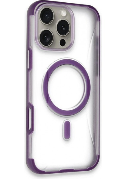 Ieg iPhone 14 Pro Max Hilton Magsafe Kapak - Derin Mor