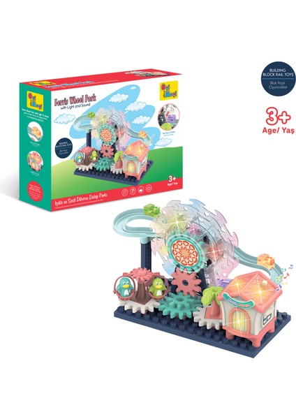 Işıklı ve Sesli Dönme Dolaplı Penguenli Lunapark Oyun Seti