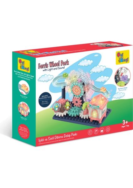 Işıklı ve Sesli Dönme Dolaplı Penguenli Lunapark Oyun Seti modelleri