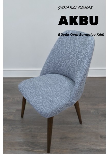 Mutfak Sandalye Kılıfı Büyük Oval Jakarlı Yıkanabilir Streç Lastikli Sandalye Örtüsü 6 Adet fiyatları