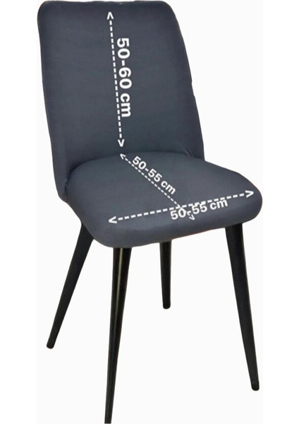 Mutfak Sandalye Kılıfı Büyük Oval Jakarlı Yıkanabilir Streç Lastikli Sandalye Örtüsü 6 Adet modelleri