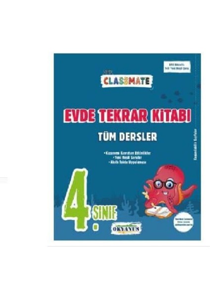4. Sınıf Classmate Tüm Dersler Evde Tekrar Kitabı