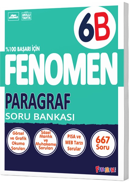 Fenomen Yayıncılık 6. Sınıf Paragraf Fenomen Soru Bankası fiyatları