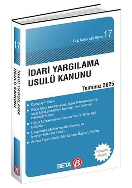 Cep Kanunları Serisi 17 - Idari Yargılama Usulü Kanunu (Yeni)