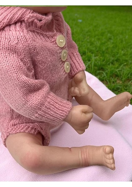 43 cm Aksesuarlı Gerçekçi Bebek %100 Silikon Yumuşak Doku Aksesuarlı Bebek-Soft Yumuşak