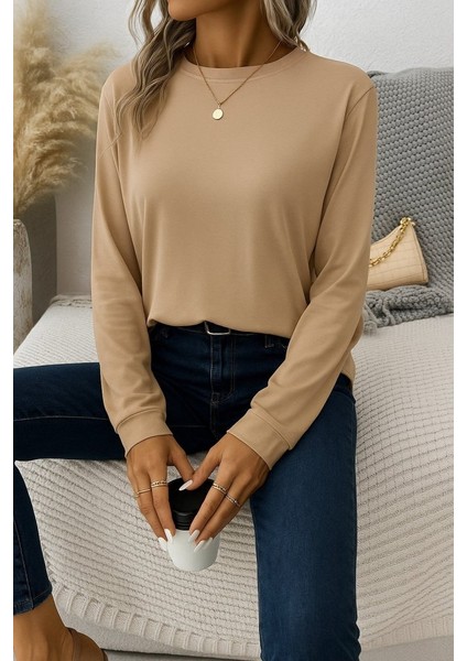 Kadın Uzun Kollu Bisiklet Yaka Viskon Bluz fiyatları