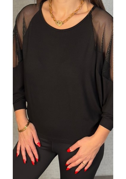 Kadın Omuzları File Detay Fakir Kol Bluz modelleri