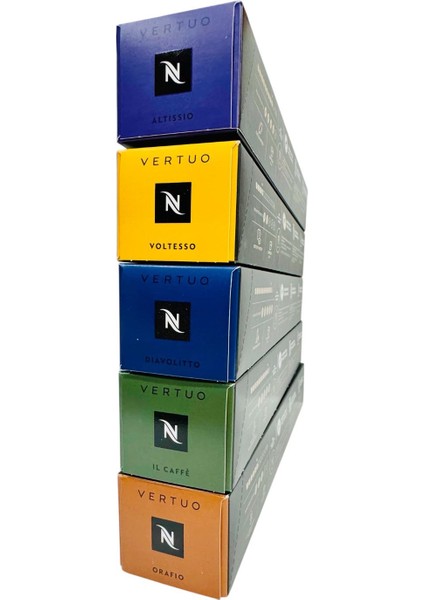 Vertuo Dengeli Espresso Tatlar Serisi 5li Set 50 Kapsül (Vertuo Makineler Için Uygundur)