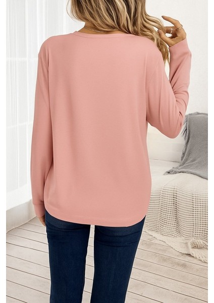 Kadın Uzun Kollu Bisiklet Yaka Viskon Bluz fırsatları