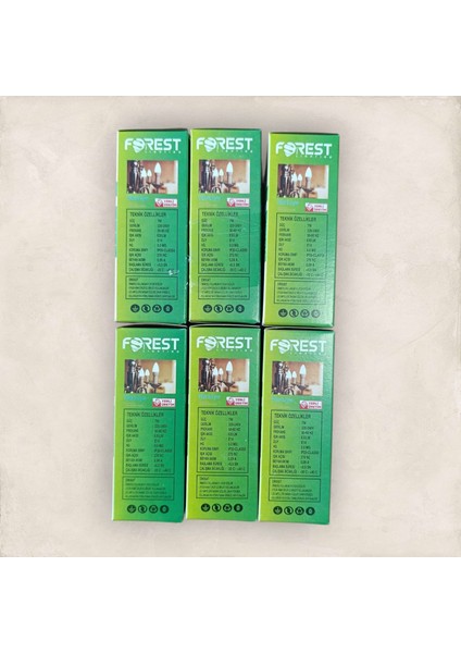 LED Ampul (E.14) Mum Ampul, Beyaz Işık (7.watt=60 Watt)(6.adetli Paket) modelleri